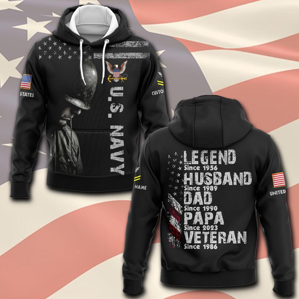 US Navy, E 7 Red - Hoodie