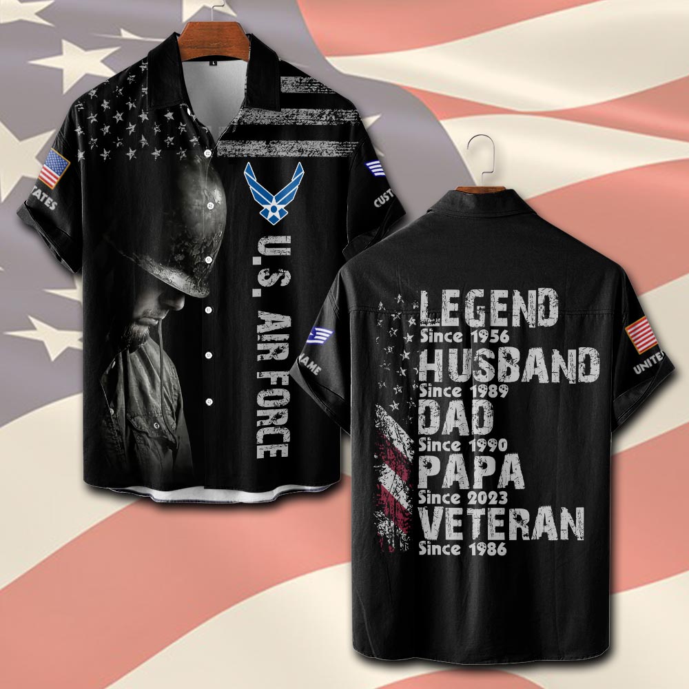 US Air Force , Life And Pride - Short Sleeve Button Shirt