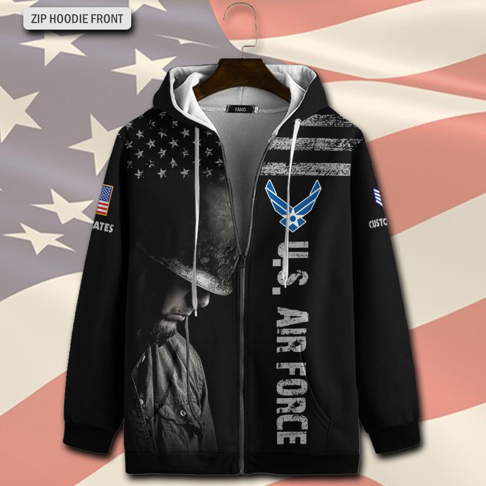 US Air Force , E 9 Air Force Command Chief Master Sergeant - Zip Hoodie - Image 2