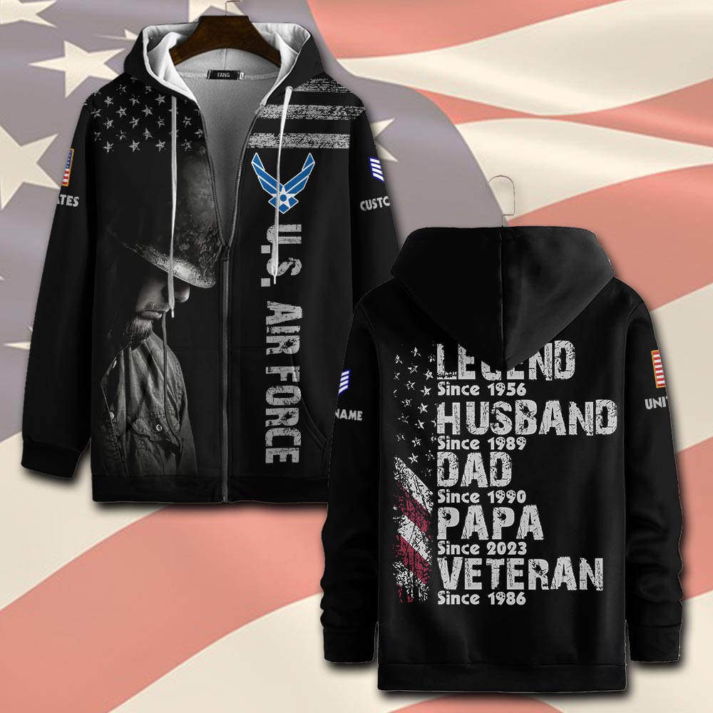 US Air Force , E 9 Air Force Command Chief Master Sergeant - Zip Hoodie