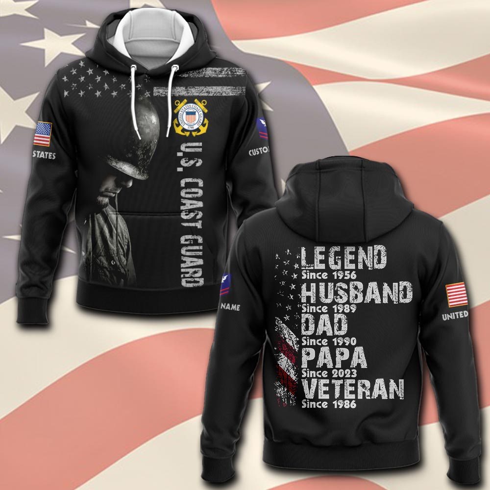 US Coast Guard, Honor, Duty, Service - Hoodie