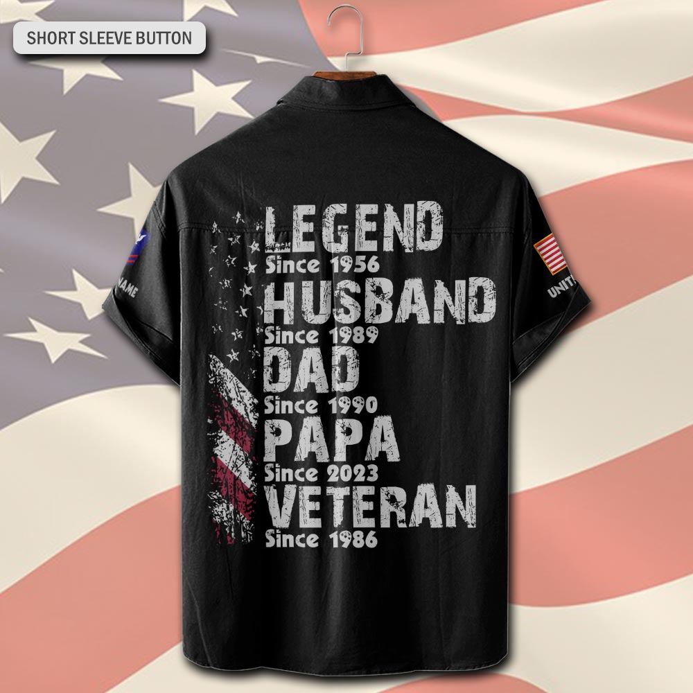 US Coast Guard, Freedom Isn't Free - Short Sleeve Button Shirt - Image 3