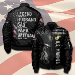 US Marine Corps, Proud Veteran - Bomber Jacket