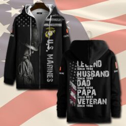US Marine Corps, E 8 Marines First Sergeant - Zip Hoodie