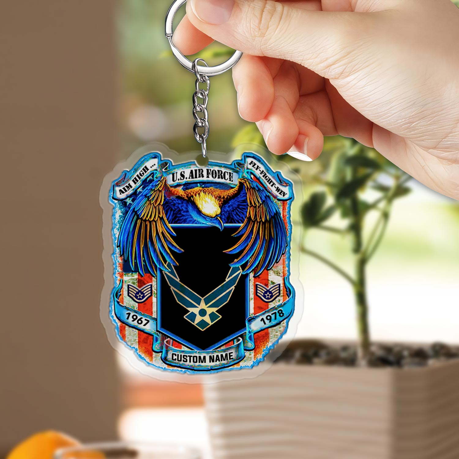 US Air Force, No One Fights Alone - Acrylic Keychain - Image 2