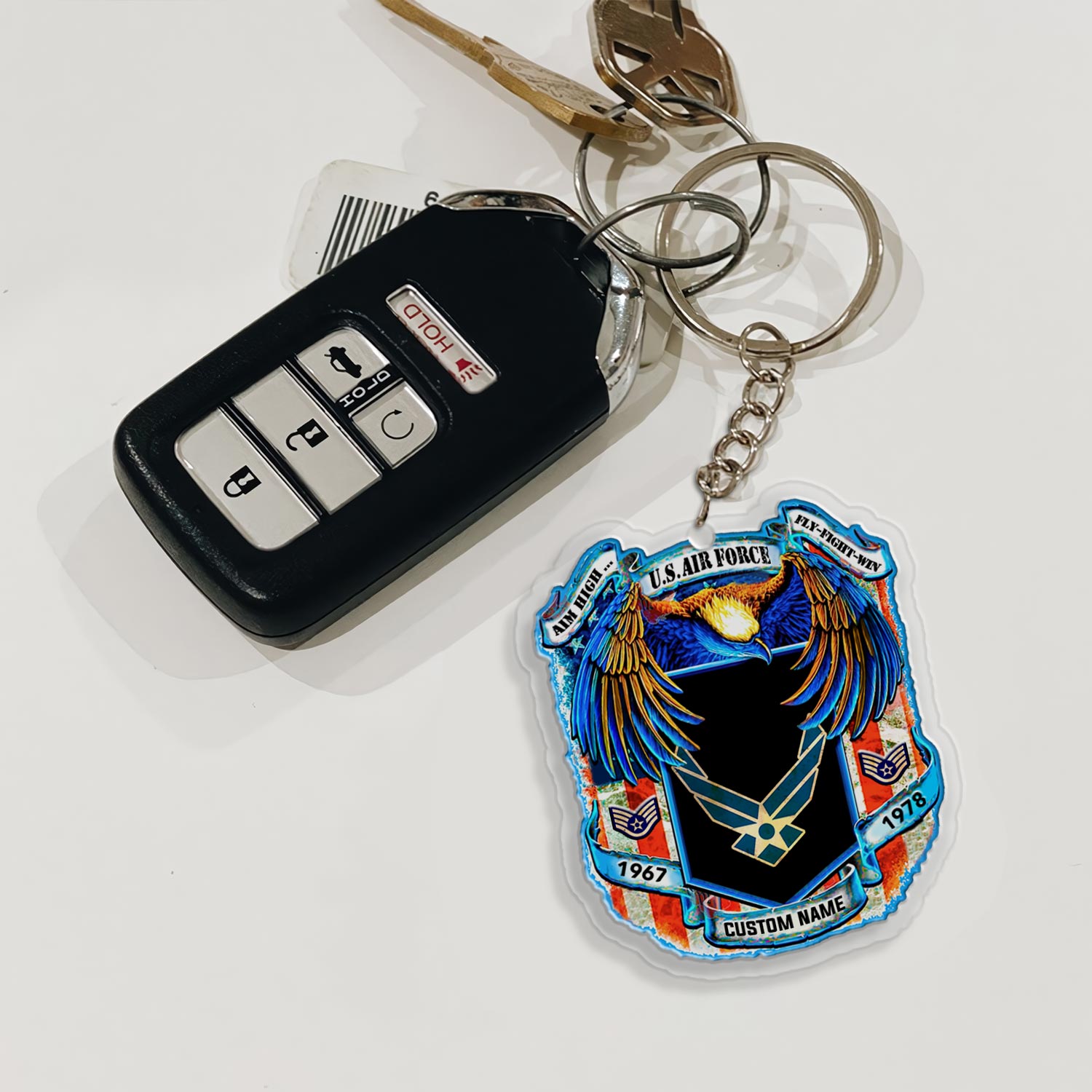 US Air Force, No One Fights Alone - Acrylic Keychain - Image 3