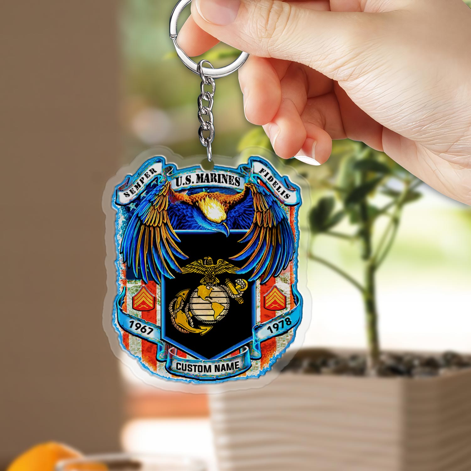US Marine Corps, All Gave Some, Some Gave All - Acrylic Keychain - Image 2