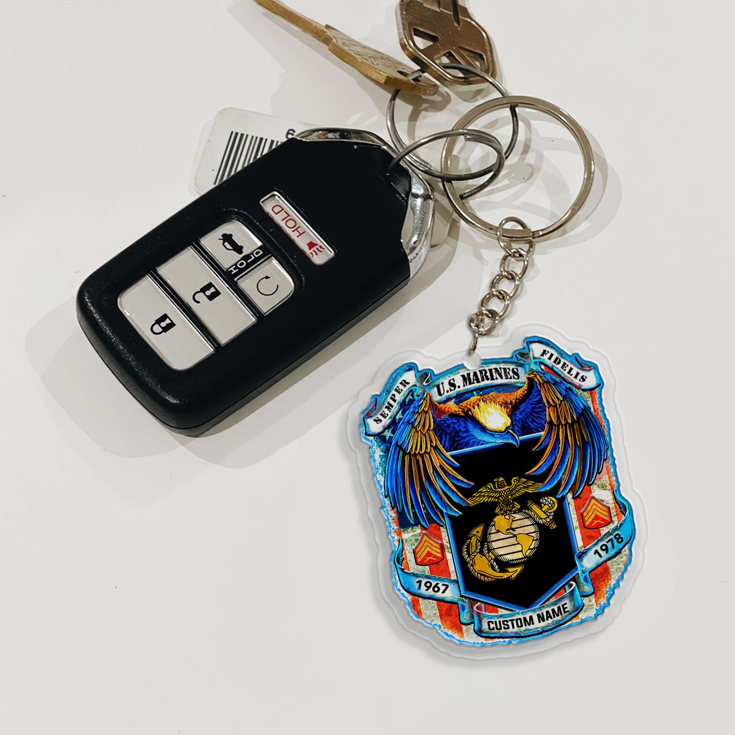 US Marine Corps, All Gave Some, Some Gave All - Acrylic Keychain - Image 3