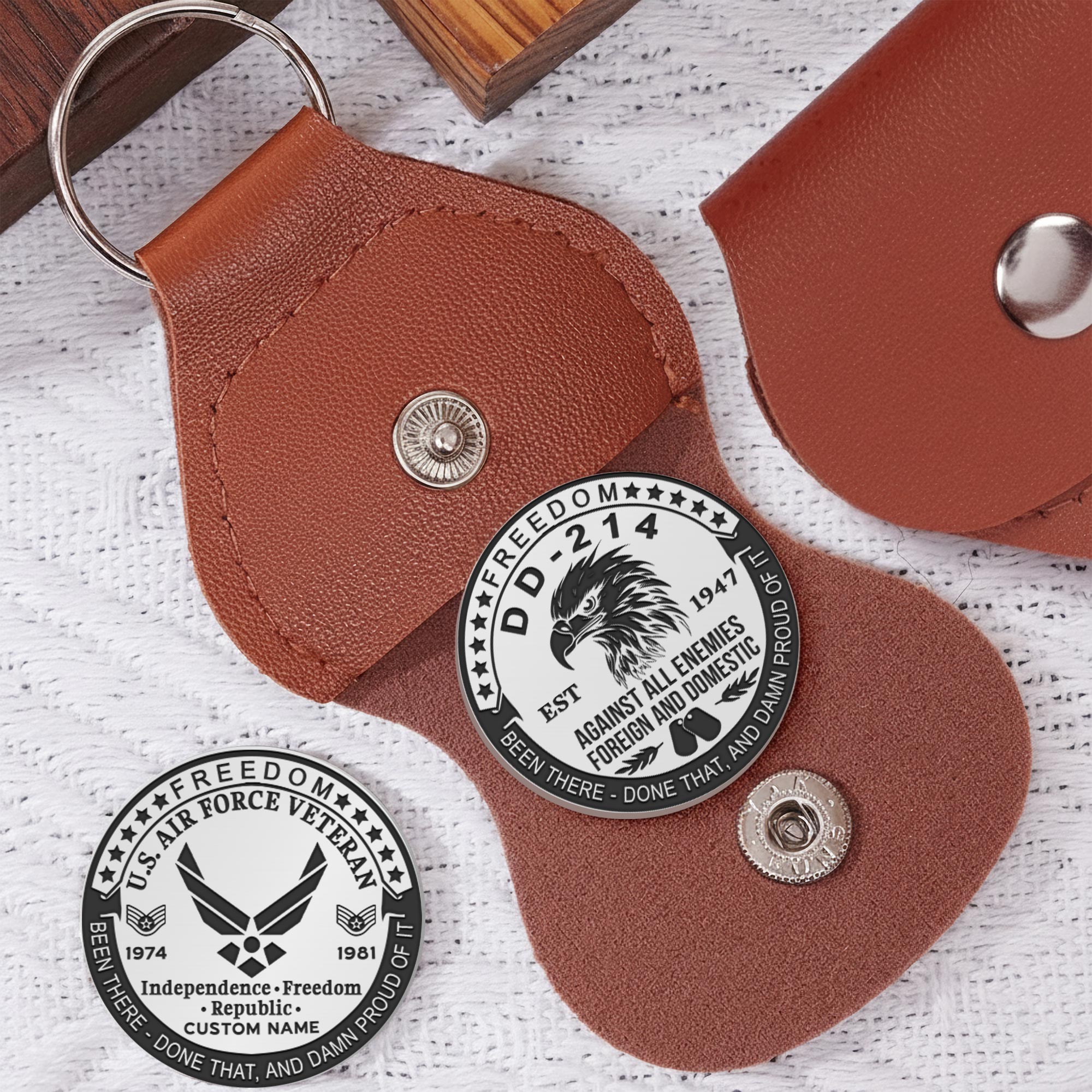 US Air Force, Thank a Veteran - Military Engraved Challenge Coin - Image 5