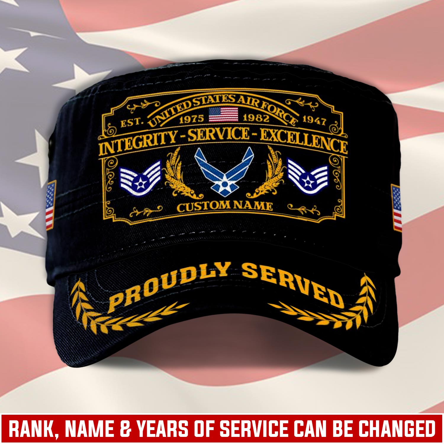 US Air Force , E 7 Air Force First Sergeant - Military Cap
