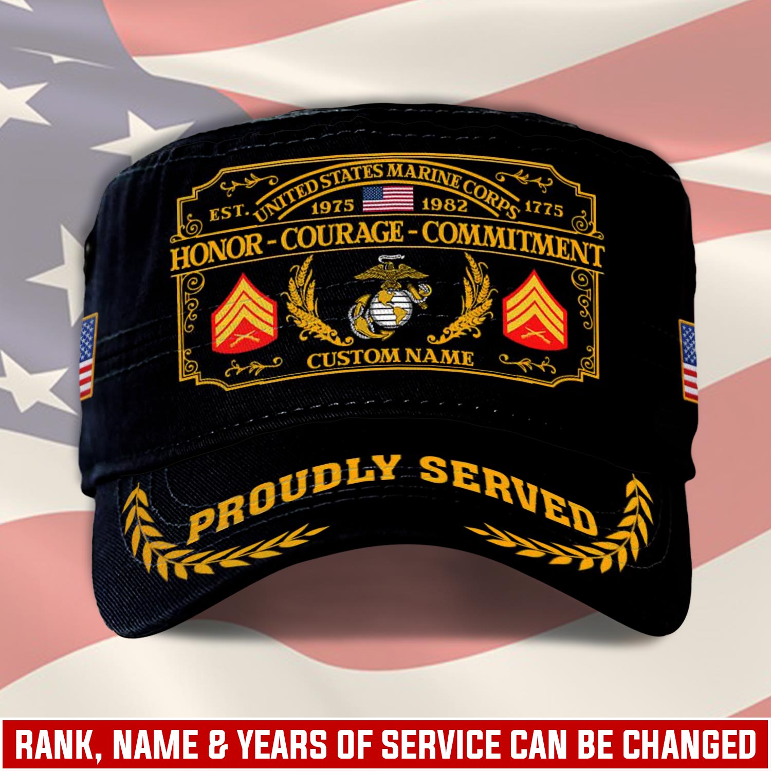 US Marine Corps, Never Retreat, Never Surrender - Military Cap