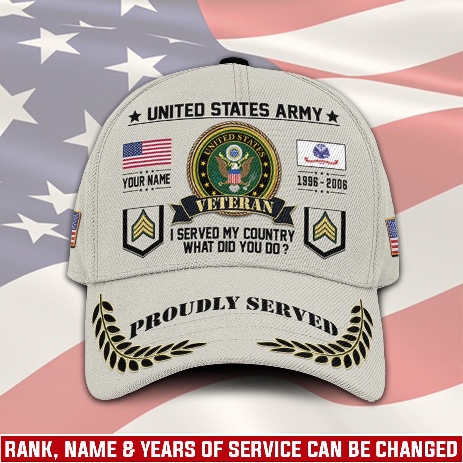 US Army, E 6 Army Staff Sergeant - Classic Cap