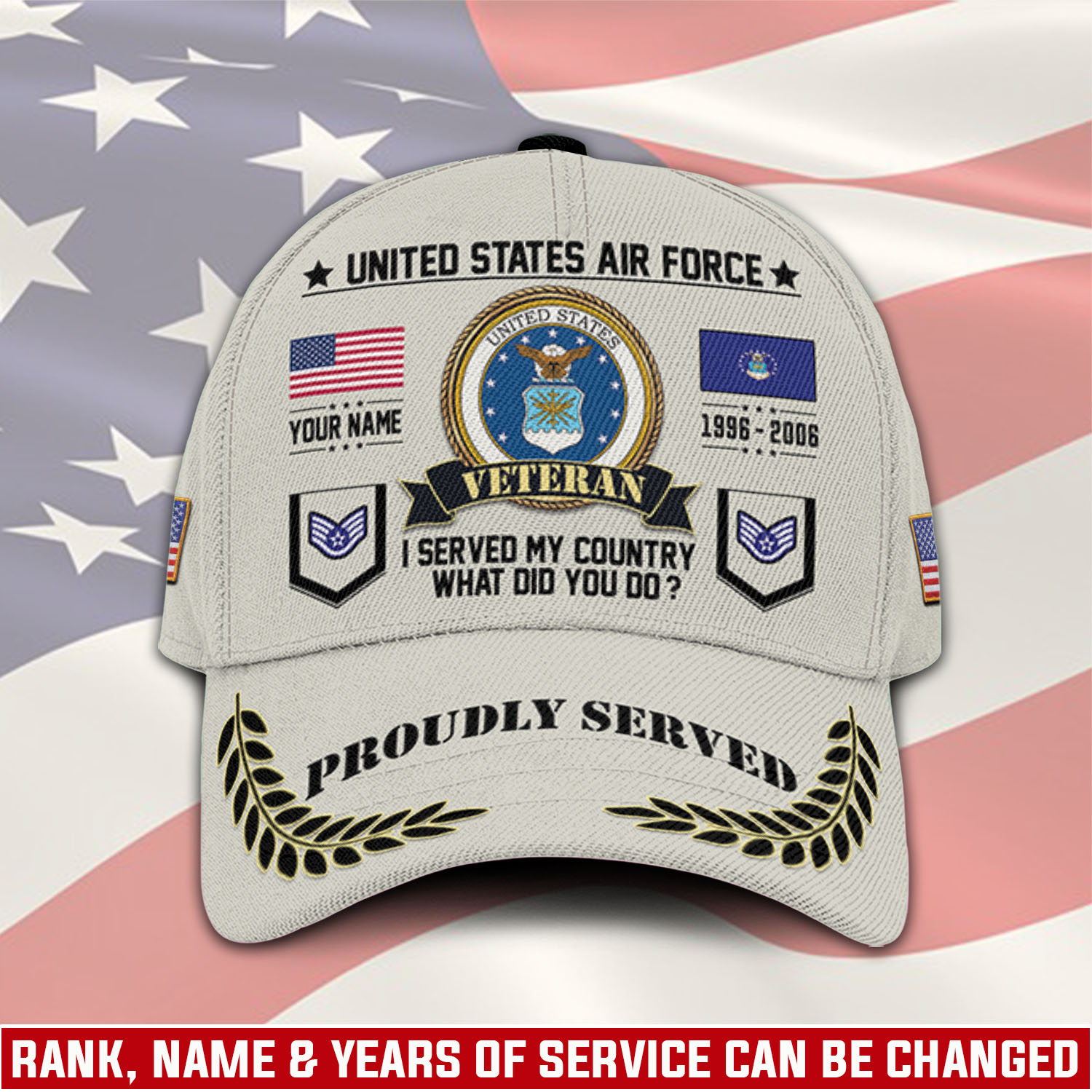 US Air Force, E 8 Air Force Senior Master Sergeant - Classic Cap