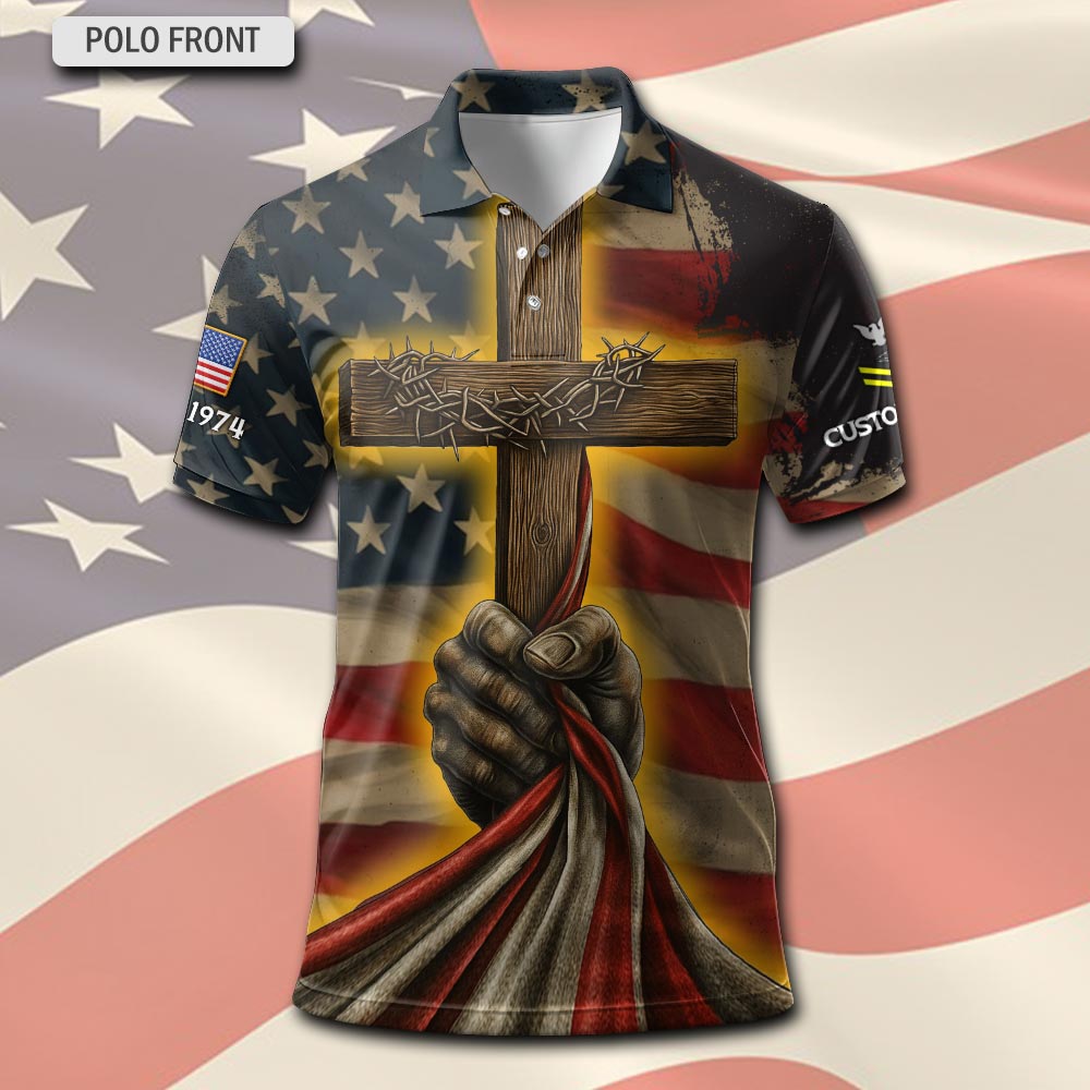 US Navy, E 6 Red - Polo Shirt - Image 2