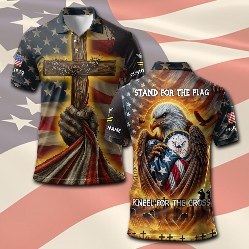 US Navy, E 6 Red - Polo Shirt