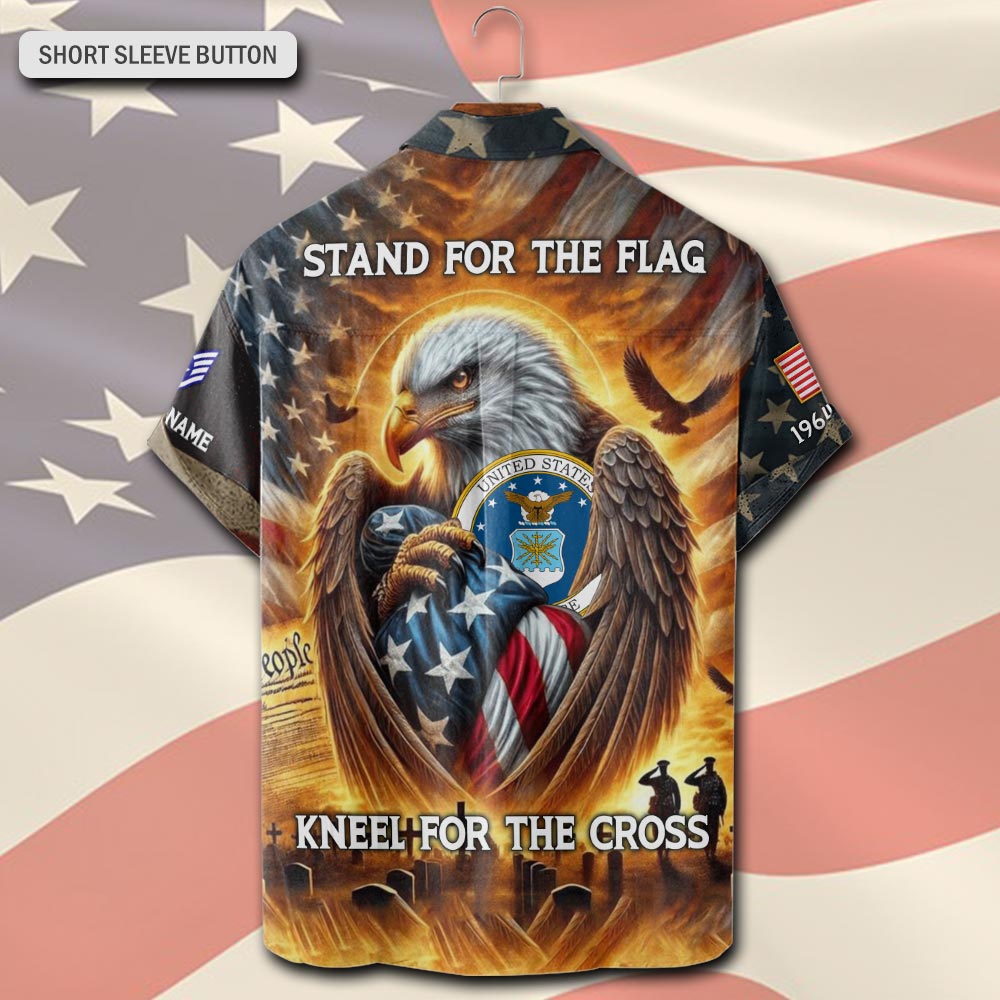 US Air Force , Life And Pride - Short Sleeve Button Shirt - Image 3