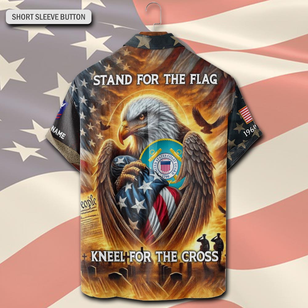 US Coast Guard, Once A Coastie, Always A Coastie - Short Sleeve Button Shirt - Image 3