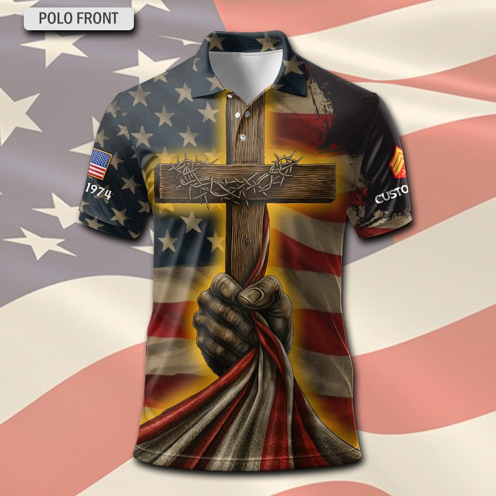 US Marine Corps, Remember - Honor - Respect - Polo Shirt - Image 2