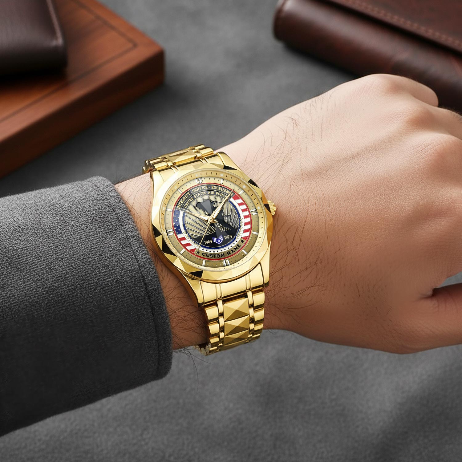 US Air Force, Life And Pride - Diamond-Cut Bezel Watch - Image 5