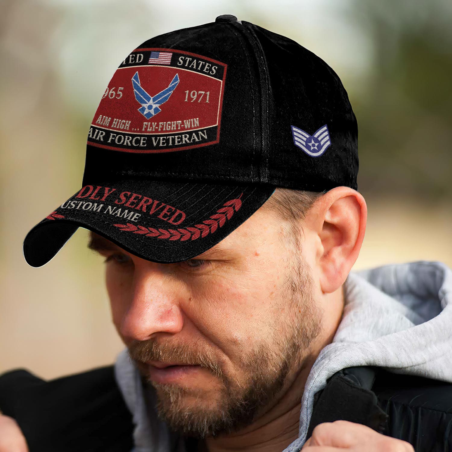 US Air Force, Aim High … Fly-Fight-Win - Classic Cap - Image 3