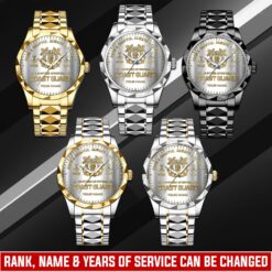 US Coast Guard, Honor The Fallen - Diamond-Cut Bezel Watch