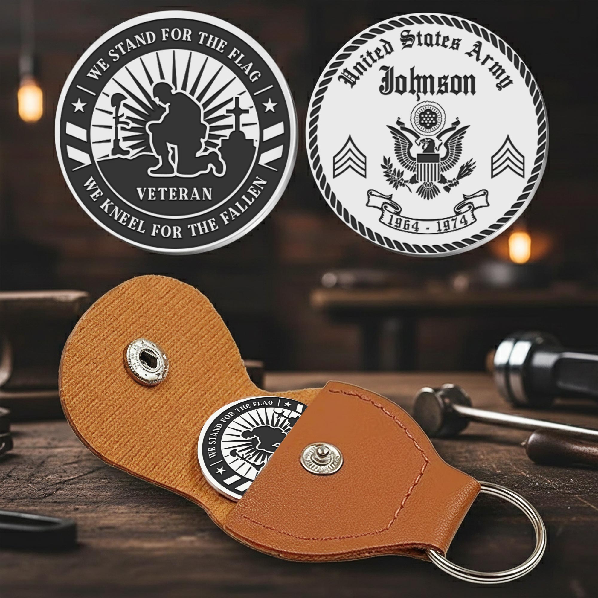 US Army, Life And Pride - Military Engraved Challenge Coin - Image 2