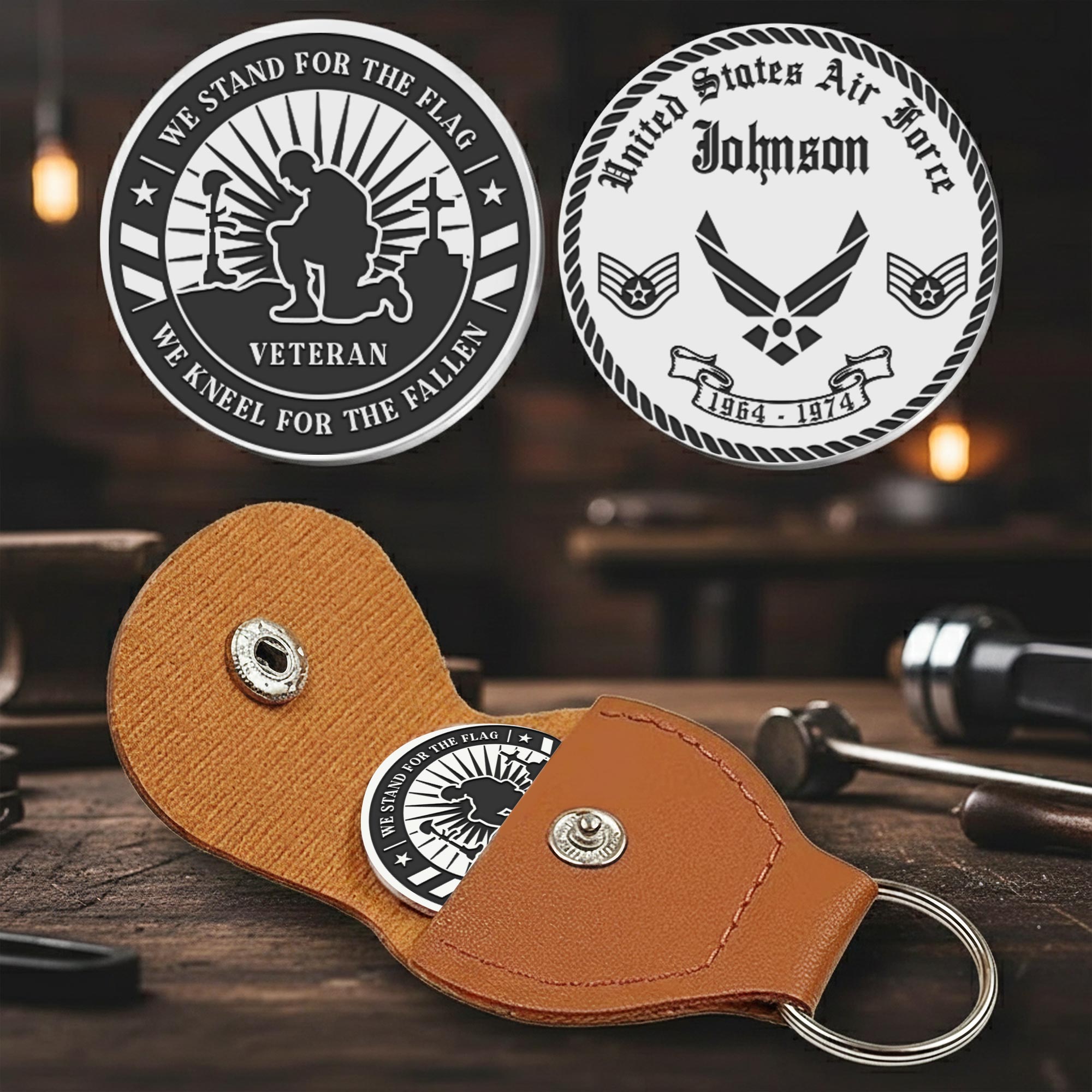 US Air Force, O 3 Air Force Captain - Military Engraved Challenge Coin - Image 2