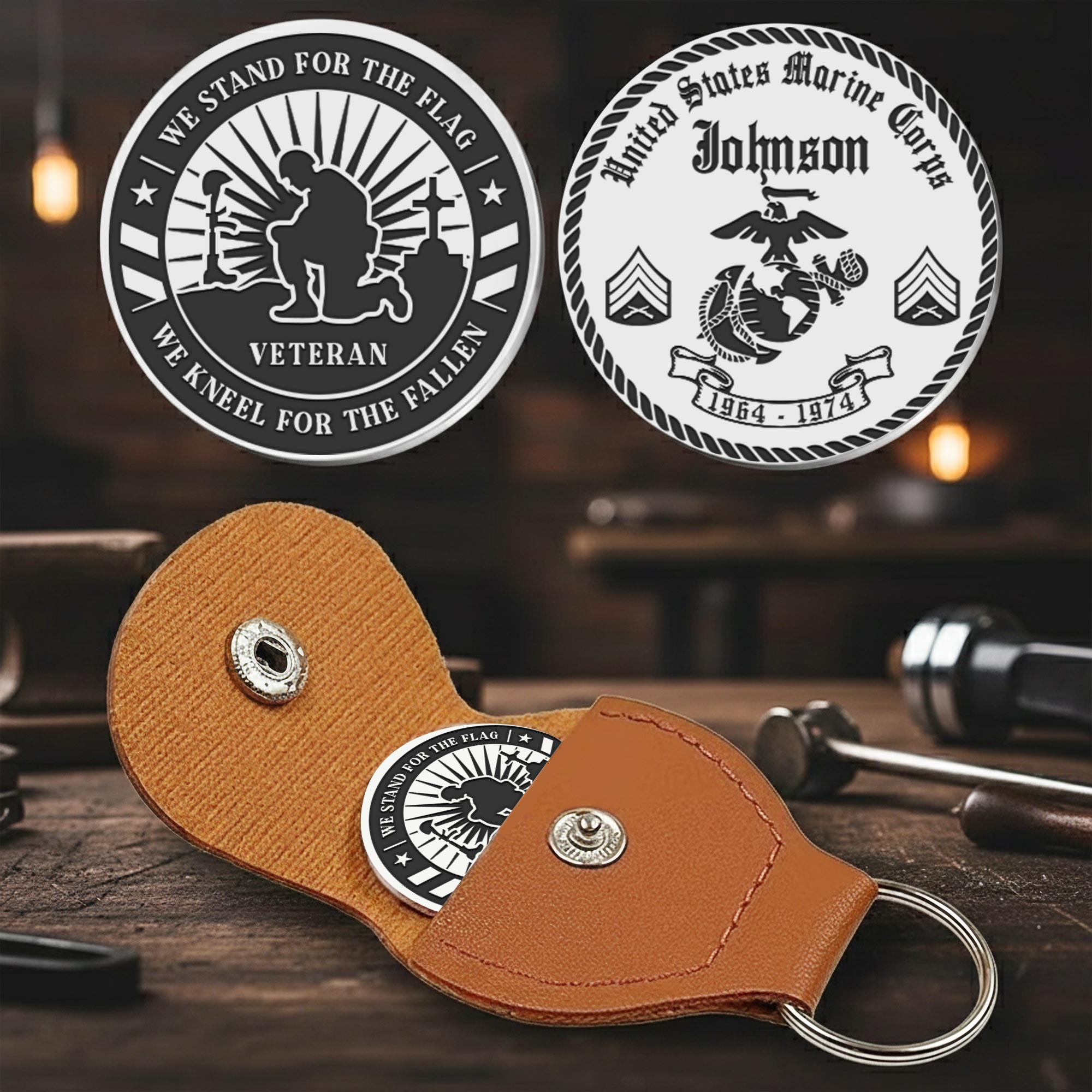 US Marine Corps, W 3 Marines Chief Warrant Officer 3 - Military Engraved Challenge Coin - Image 2