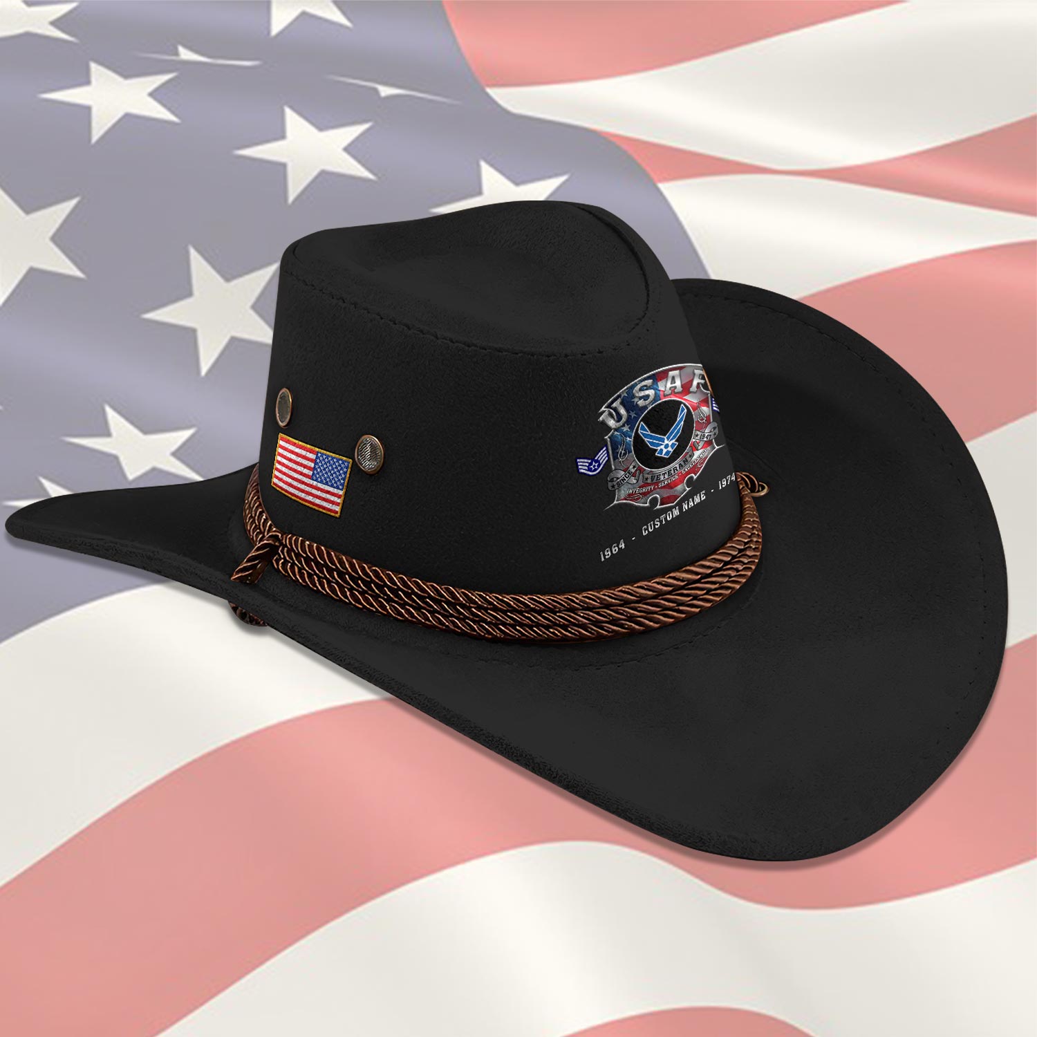 US Air Force , I Walked The Walk - Cowboy Hat - Image 2