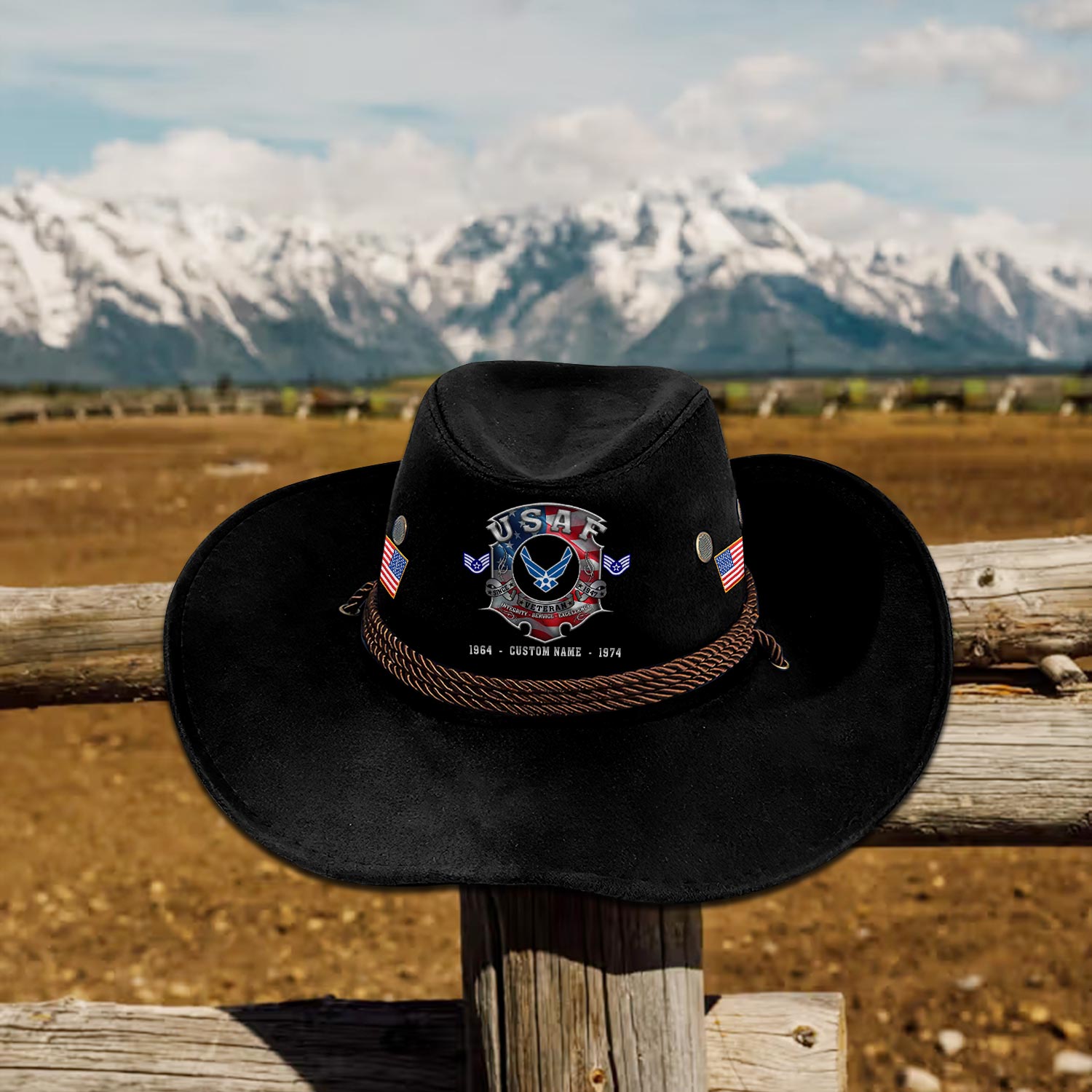 US Air Force , I Walked The Walk - Cowboy Hat - Image 4