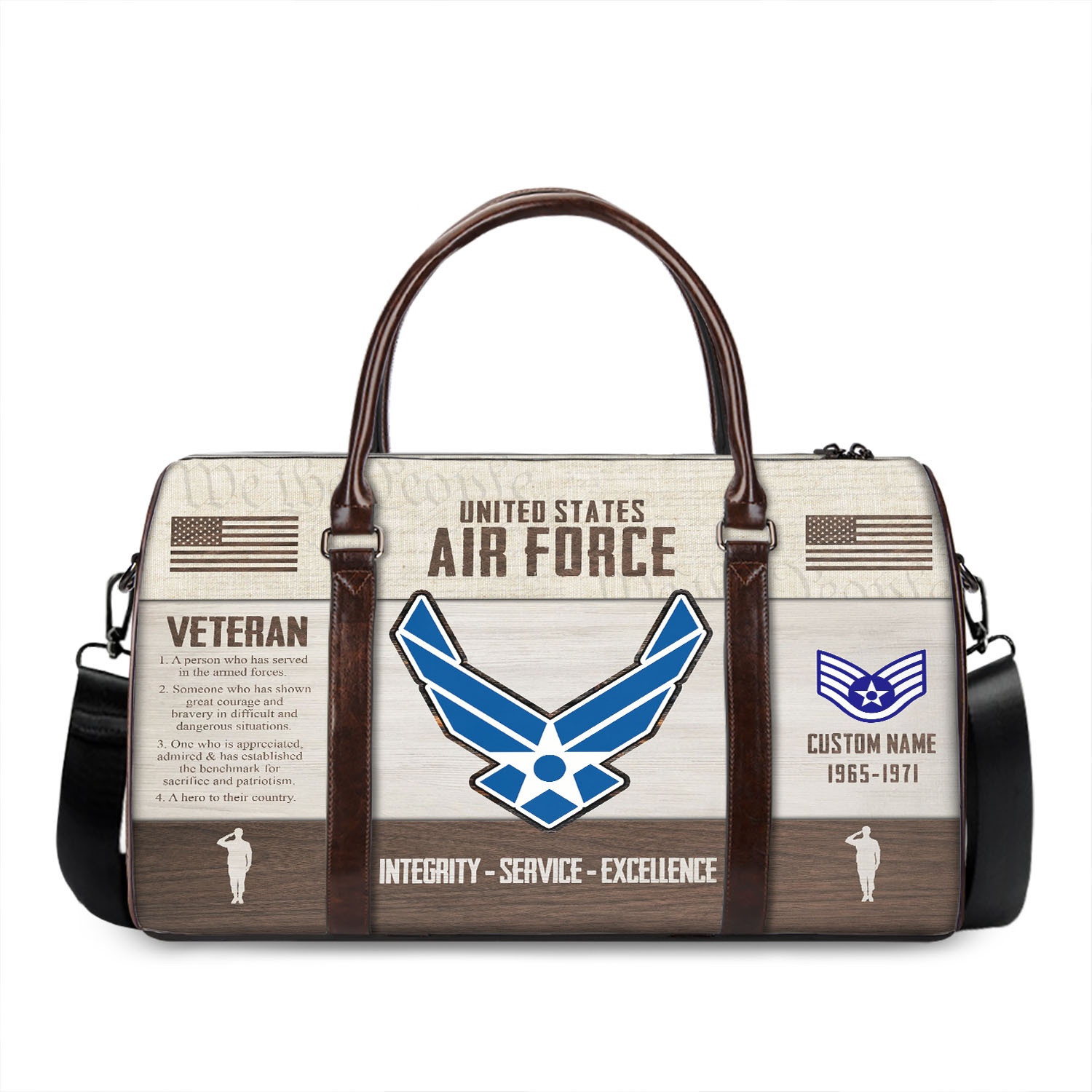 US Air Force, Service Before Self - Travel Bag - Size L: 20.4 x 9.4 x 10.2 inches - Image 3