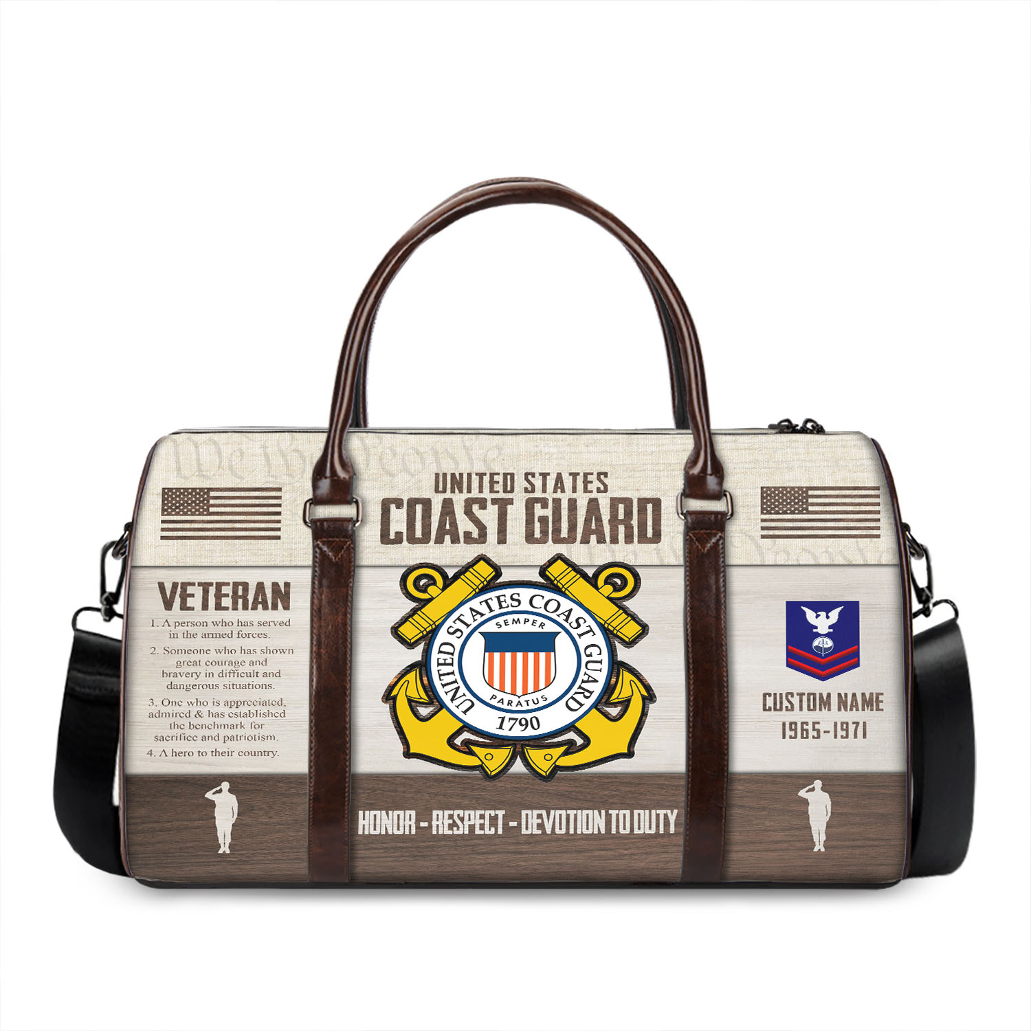 US Coast Guard, Life And Pride - Travel Bag - Size L: 20.4 x 9.4 x 10.2 inches - Image 3