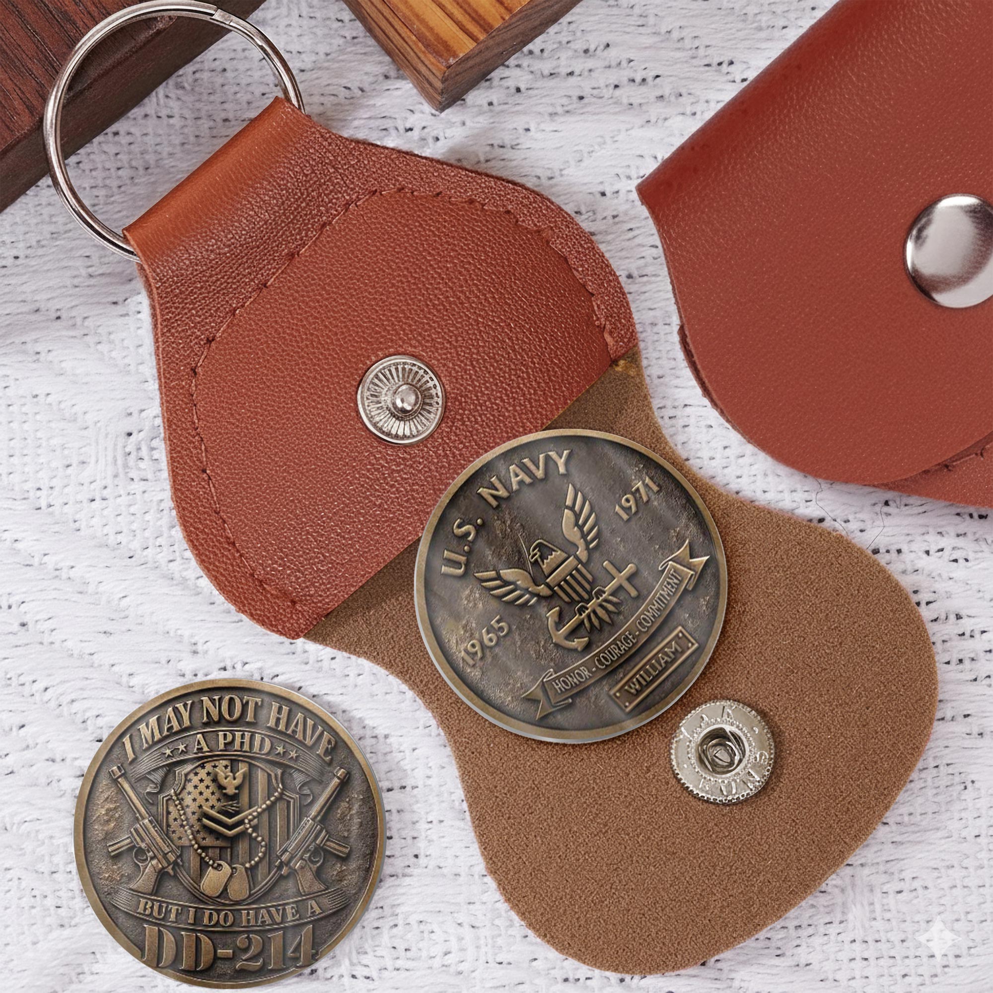 US Navy, Always Courageous - Military Printed Challenge Coin - Image 5