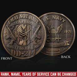 US Navy, Always Courageous - Military Printed Challenge Coin