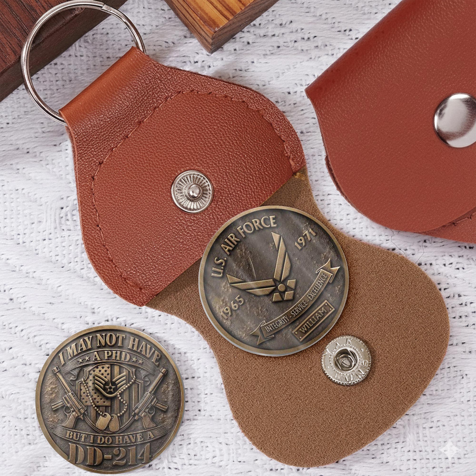 US Air Force, E 5 Air Force Staff Sergeant - Military Printed Challenge Coin - Image 5