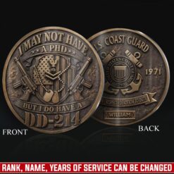 US Coast Guard, I Walked The Walk - Military Printed Challenge Coin