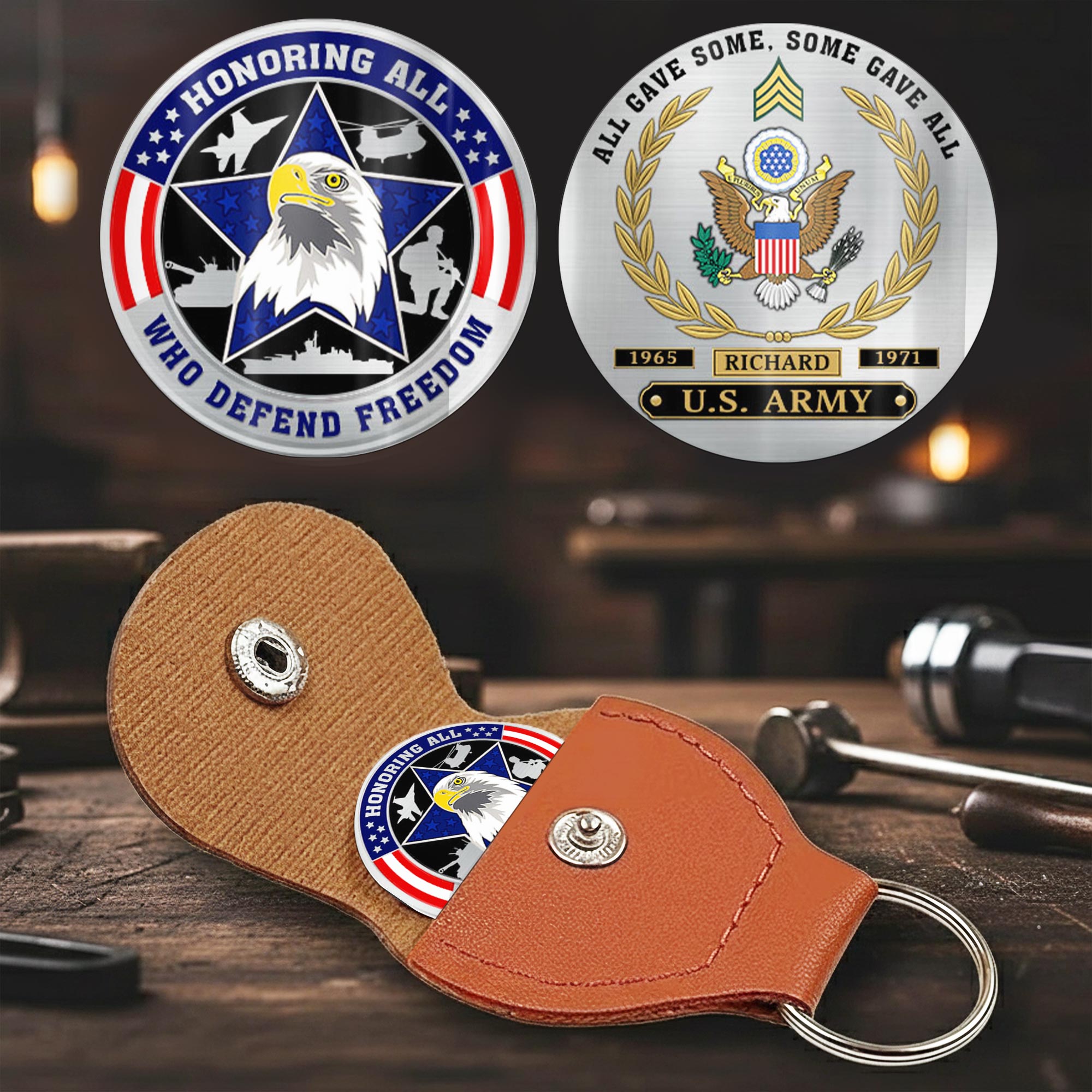 US Army, I Walked The Walk - Military Printed Challenge Coin - Image 2