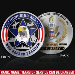 US Army, I Walked The Walk - Military Printed Challenge Coin