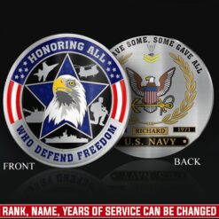 US Navy, Life And Pride - Military Printed Challenge Coin