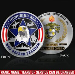 US Marine Corps, The Devil Dogs - Military Printed Challenge Coin