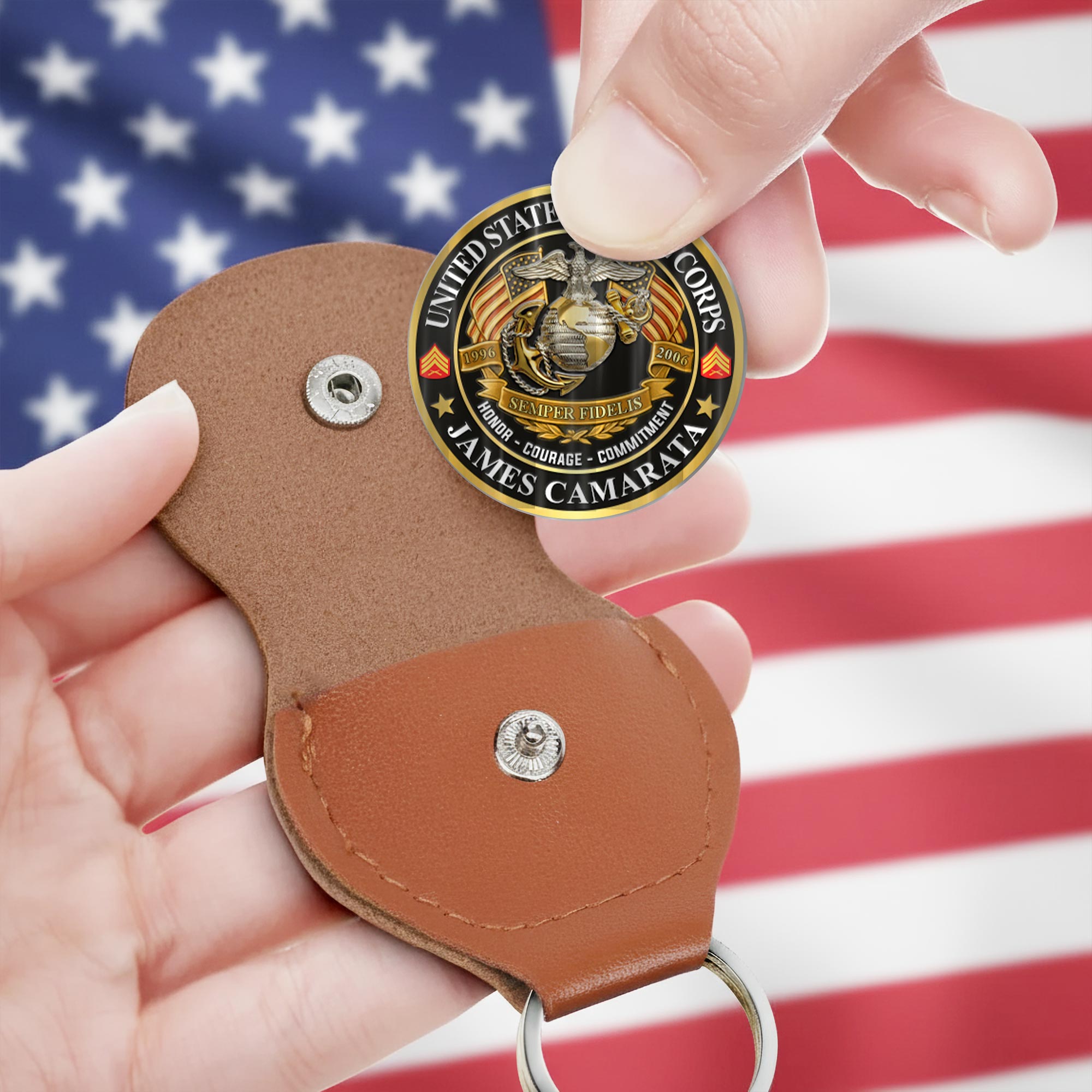 US Marine Corps, E 8 Marines First Sergeant - Military Printed Challenge Coin - Image 3