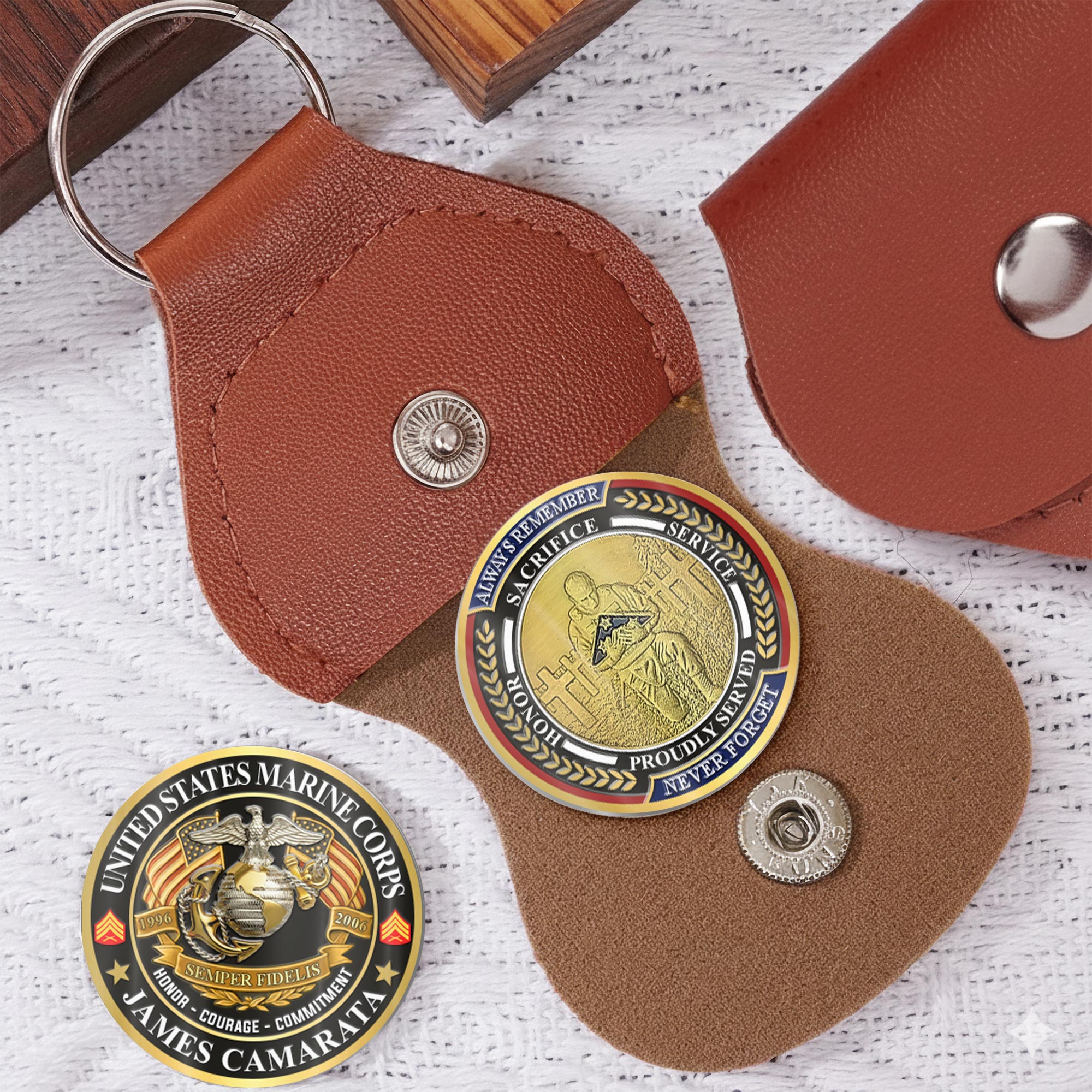 US Marine Corps, E 8 Marines First Sergeant - Military Printed Challenge Coin - Image 5