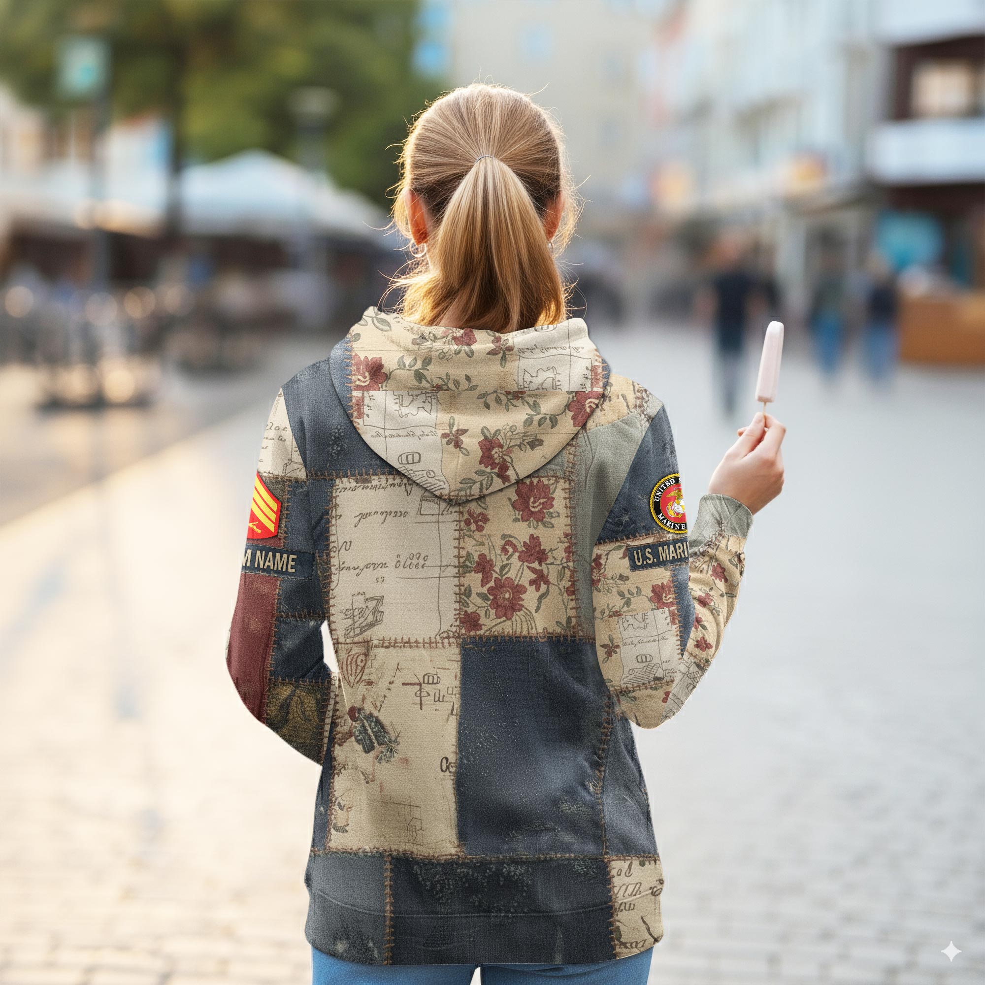 US Marine Corps, Life And Pride - Women Hoodie - Image 3