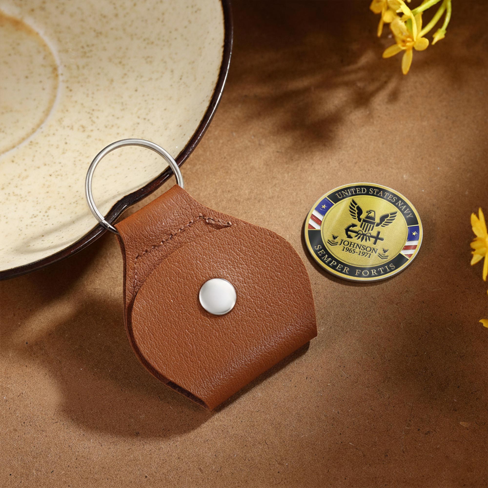 US Navy, Semper Fortis - Military Printed Challenge Coin - Image 4