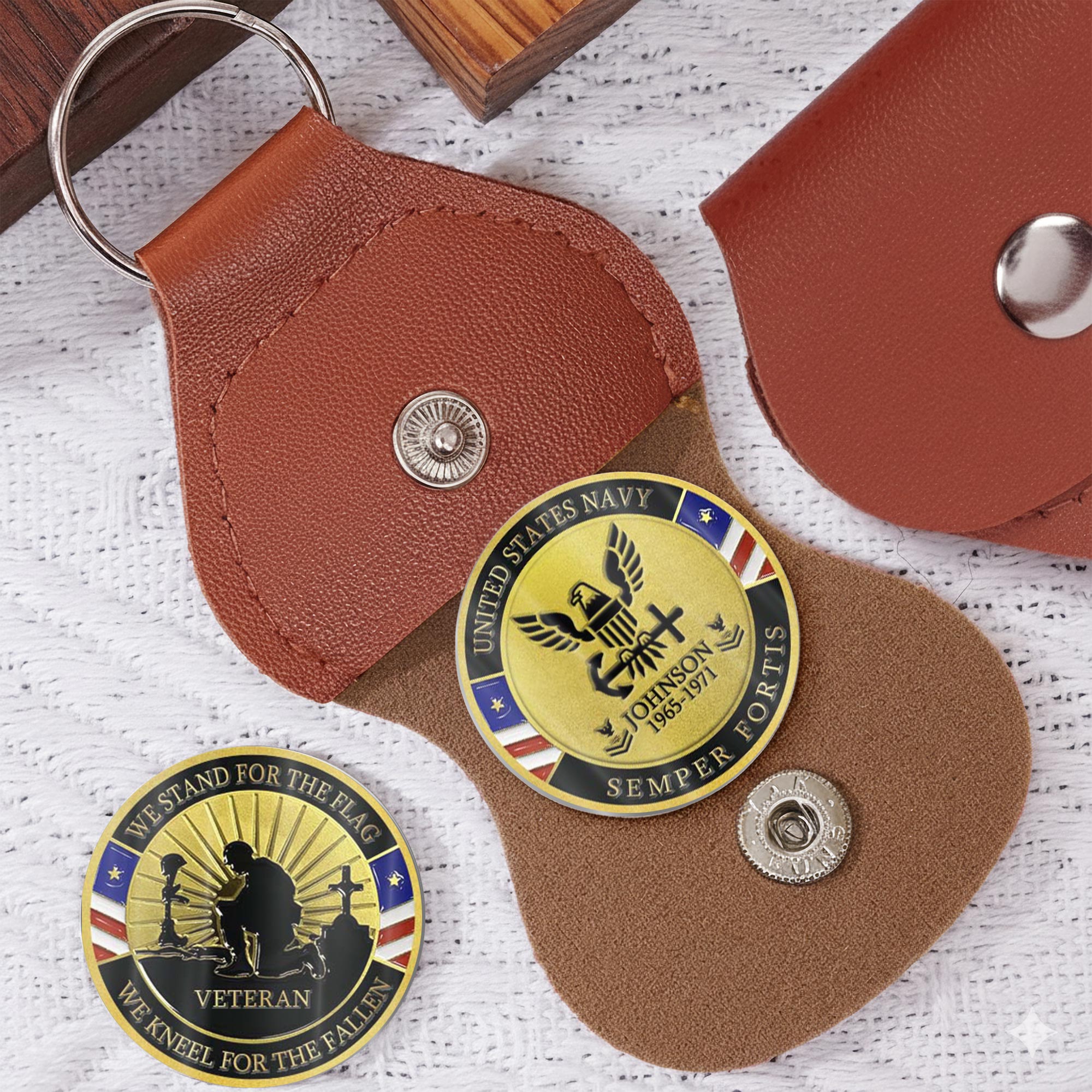 US Navy, Semper Fortis - Military Printed Challenge Coin - Image 5