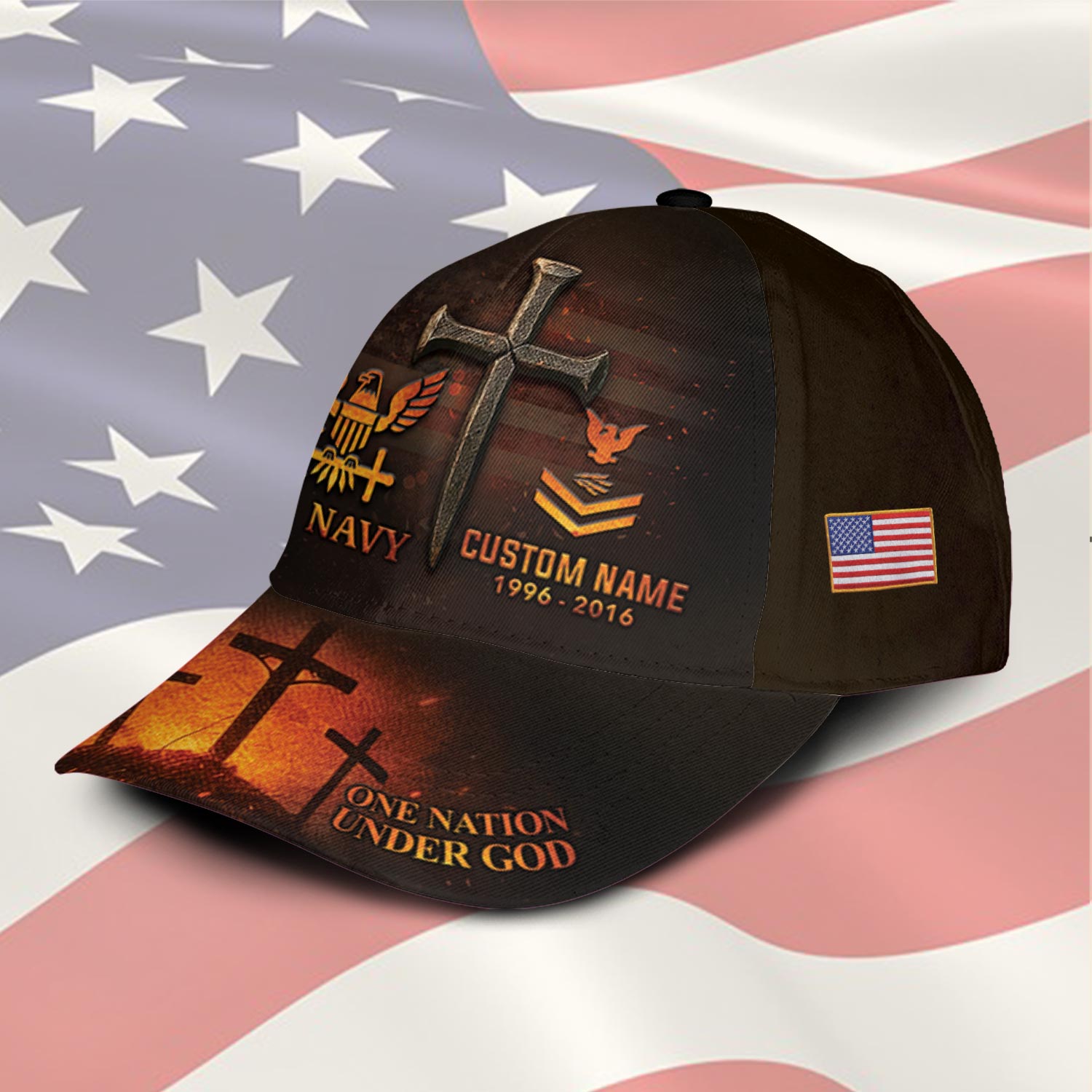 US Navy, E 8 Gold - Classic Cap - Image 2