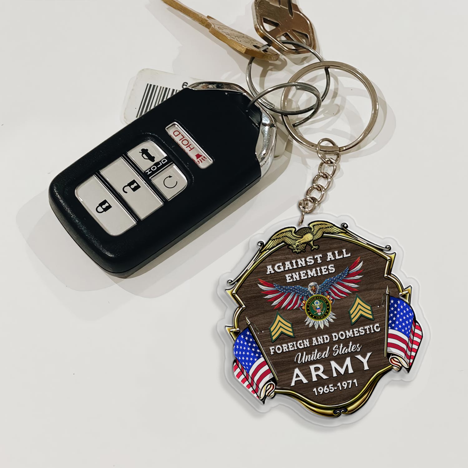US Army, O 6 Army Colonel - Acrylic Keychain - Image 3