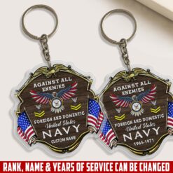 US Navy, E 5 Red - Acrylic Keychain