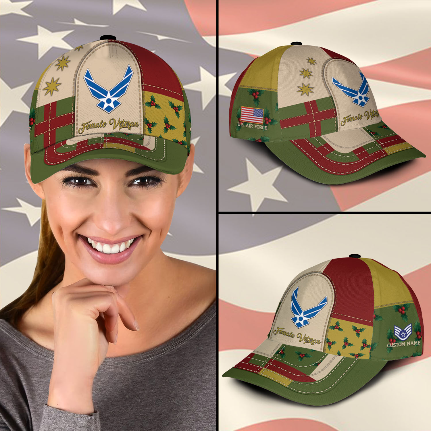 US Air Force, Aim High … Fly-Fight-Win - Classic Cap - Image 3