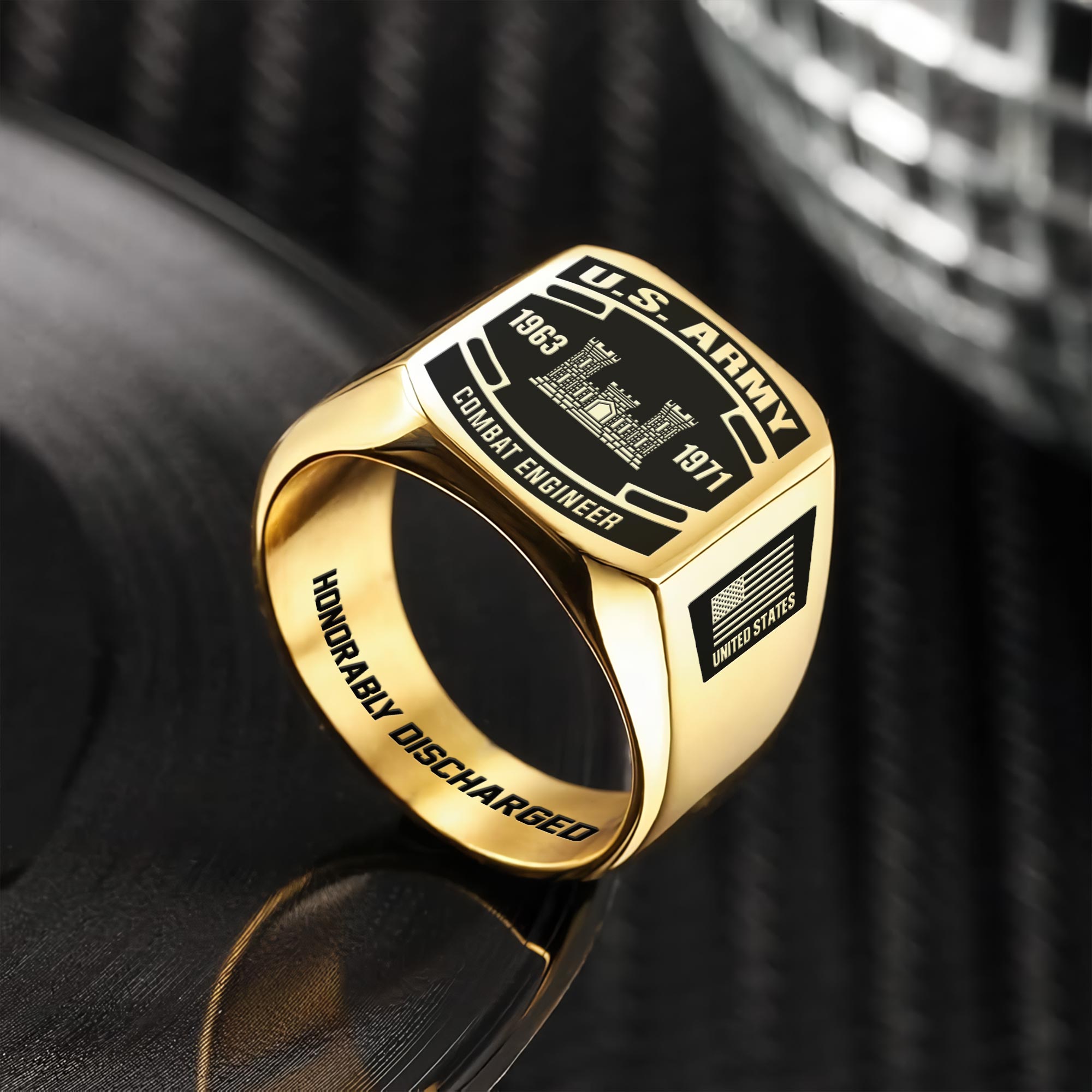 Army Branch, Be All You Can Be - Engraved Men's Ring - Image 2